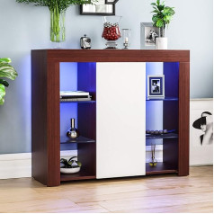 Vida Designs Medienos ir MDF stalčių dėžutės, riešutmedžio ir baltos spalvos, standartinės