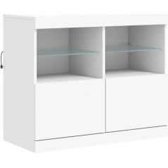 Vidaxl Spintelė su LED lemputėmis balta 81 x 37 x 67 cm