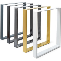 Magnetic Mobel 2 x metaliniai stalo bėgiai, juodos, baltos ir neapdoroto plieno pramoninės stalo kojos, visų dydžių valgomojo stalo, rašomojo stalo, kavos staliuko ir suolo, 