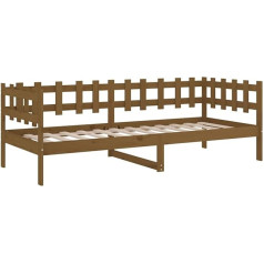 Tidyard Dienos lova Svečių lova Sofos lova Sofos lovos rėmas Sofos lovos rėmas Sofos lova Medinė lova Sofos sofa Viengulė lova Medinė lova 80 x 200 cm (plotis x ilgis) Pušies masyvo medaus rudos spalvos