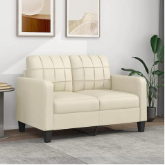CIADAZ 2-vietė sofa kreminė 120 cm imitacinė oda, sofa svetainė, jaunimo sofa, poilsio sofa, sofos ir kušetės, miegamojo sofa, jaunimo vaikų kambarys