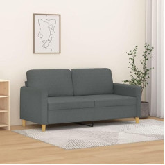 ZEYUAN 2 vietų sofa tamsiai pilka 140 cm audinys, poilsio sofa, sofos ir kušetės, poilsio sofa, sofa į kambarį, sofa su miegojimo funkcija - 359479