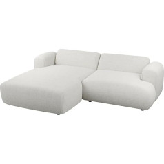 Vente-Unique POGNI kampinė sofa - kairysis kampas - Bouclé audinys - balta