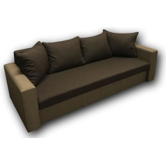Generisch Möbel Nawstol - Išskleidžiama sofa-lova 190 x 130 cm - svetainės sofa su lovos dėže - Klara sofa-lova (tamsiai ruda + šviesiai ruda)