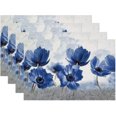 614 4 paklodžių rinkinys Neslystančios paklodės Premium Placemat For Party Restaurant Home Marmuro akvarelė gėlė, abstraktaus meno plytelės, mozaikinė keramika