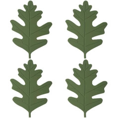 Generic 4 kilimėlių rinkinys, termoizoliacinis kilimėlis, kavinės kilimėlis, gyvenamasis kambarys, padėkliukas, dubenėlio kilimėlis, lapų formos kilimėlis, žalias (žalias)