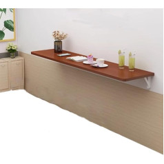 Beaka Sulankstomas sieninis stalas, sulankstomas sieninis stalas Plaukiojantis stalas Valgomasis stalas, nedidelis sieninis stalas virtuvėje Siena biure (spalva: tikmedis, dydis: 140 * 40 cm)