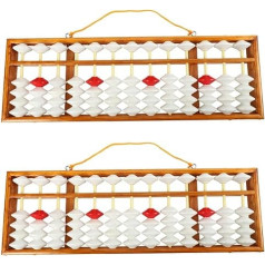 Yangyou 2X Abacus Kinų Abacus Matematinis švietimas Lehrer Rechner Hängender Abacus Mokymo Abacus 58X19cm für Lehrer