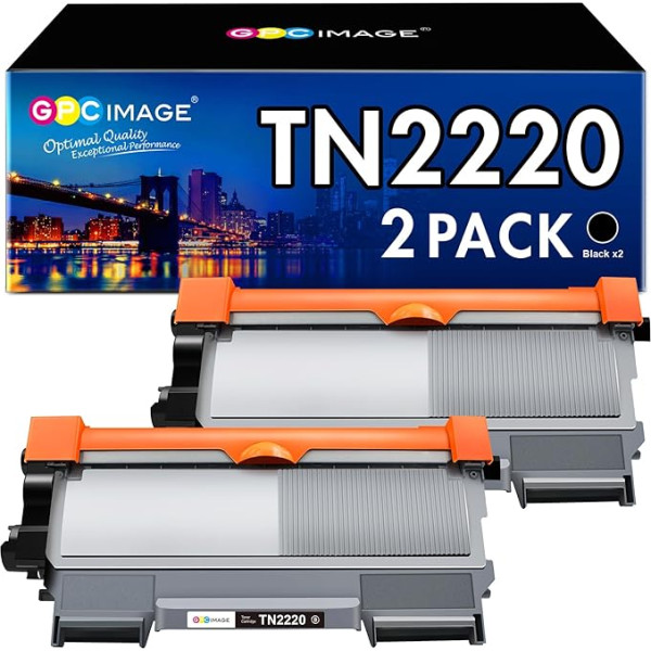 GPC IMAGE TN2220 TN 2220 Toner Kompatibilus für Brother TN-2010 TN-2220 TN2010 für Brother MFC-7360N HL-2130 FAX-2840 HL-2250DN DCP-7055 MFC-7460DN DCP-7055W HL-2240 HL-2270DW MFC-7860DW (2 Schwarz)