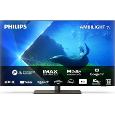 Philips Ambilight TV | 55OLED808/12 | 139 cm (55 Zoll) 4K UHD OLED televizorius | 120 Hz | HDR | Dolby Vision | Google TV | VRR | WiFi | Bluetooth | DTS:X | Sprachsteuerung