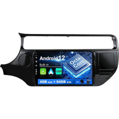 SXAUTO Android 12 IPS automobilinis radijas KIA Rio 4 K3 (2011-2017) - Integruotas Carplay/Android Car/DSP - LED kamera + MIC - 4G + 64G - DAB 360-CAM vairo valdymas Fast Boot WiFi AHD - 2 DIN 9 colių