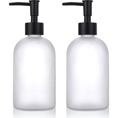 Yiter Seifenspender, matinis struktūrierter Pumpflaschenspender für Shampoo, Lotion, ätherisches Öl, Desinfektionsmittel, Handwaschspender mit Etiketten für Hotel, Badezimmer, Küche, Waschküche (2