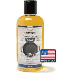 CLARK'S Cast Iron Pan Soap - 354 ml - 100 % augalinis kokosų muilas - be parabenų ir sintetinių putojančių medžiagų - skirtas ketaus indams, pvz., ketaus puodams - olandiškų orkaičių priedai