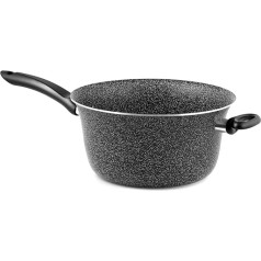 Pagrindinis puslapis Kochkessel Antihaft mit Griff, Stein, Schwarz/Silber, 26 cm