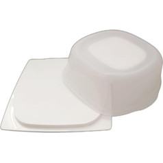 Tupperware KäseMax Square Junior White Transparent Cheese Dome Cheese Container Cheese Condenser Plus Kondenspro Cheese CheeSmart Stackable