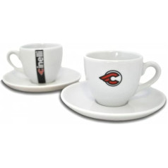 Cinelli Espressotassen & Untertassen, Weiß, 2 Stück