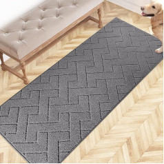 FCSDETAIL Dirt Trapper Mat Indoor 60 x 178 cm, neslystantis kilimėlis, skalbiamasis švarus kilimėlis, absorbuojantis durų kilimėlis, kilimėlis šunims, įėjimui, priekinėms durims, koridoriui, virtuvei