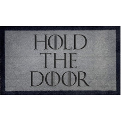 Artisan Kiss Game of Thrones Holding the Door Mat Washable 70 x 40 cm Light Grey Hold