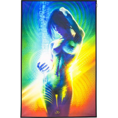 Psywork Blacklight medžiaginis plakatas, neoninis, prizminis, 0,45 x 0,7 m