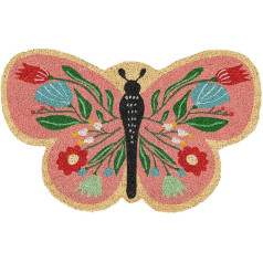 FISURA - įėjimo į prieškambario durų kilimėlis su kokoso riešutu ir neslystančiu PVC pagrindu, originalios formos durų kilimėlis Dydis: 65 cm x 40 cm x 1,5 cm