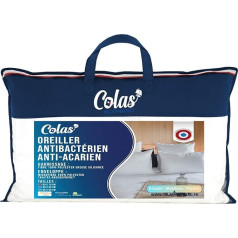 COLAS NORMAND pagalvėlė nuo dulkių erkučių ir antibakterinė - pūkuota - 50 x 70 cm - ilgalaikis poveikis - puiki higiena - mikropluoštas - minkšta ir patogi - skalbiama - prancūziška - balta 73130215