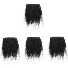 SHINEOFI 4 Stück Gürtel aus Straußenwolle Verzierungen schwarzer Schal hochzeitsdeko Accessoires für Hochzeitskleider Straußenfeder Handwerk Spitze Kleidung Materialien Zubehör Federtuch
