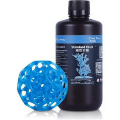 Nova3D LCD UV derva 405 nm Rapid Resin, skirta 3D spausdintuvui, fotopolimerinė derva, 1000 ml, skaidri, mėlyna