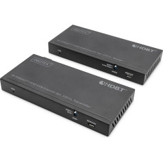 DIGITUS Assmann HDBaseT KVM ilgintuvas, 150 m, 4K/60Hz, USB 2.0, PoC, IR, juodas