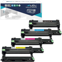 LCL suderinamas su DR-243 DR243 DR243CL DR-243CL DR-243CL DR-243CL būgnu (4 pakuotės, juoda, žydra, purpurinė, geltona), būgnas tinkamas naudoti Brother HL-L3210CW HL-L3230CDW HL-L3270CDW MFC-L3710CDW MFC-L3750CDW