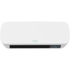 Cecotec ReadyWarm 5200 Box Keraminis sieninis šildytuvas 2000 W LED ekranas ir nuotolinio valdymo temperatūros valdiklis su dviem galios lygiais ir 3 darbo režimais laikmačiu 20 m2