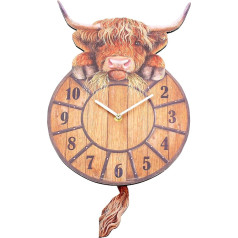 Nemesis Now Highland Tickin' Uhr, 25 cm, MDF, puvinys