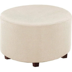 C/N Apvalus elastingas Osmanų dangtelis Kojinė Sofa Bean Bag Slipcover Stool Slipcover Whitish