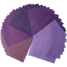 50 lapų A4 formato natūralaus pluošto šilkmedžio šilkmedžio popieriaus lapų Meno audinys Washi popieriaus dizainas Amatų menas Origami Tiekėjai Kortelių gamyba DIY amatai (levandų tonas)