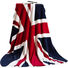 Britų vėliava Lova Sofa antklodė Couch Cover Prabangus super minkštas flanelis šiltas pliušinis vilnos lova mesti antklodė antklodė Bedspread lovos sofa automobilio kelionės patalynė antklodės skalbimo mašina 150 x 200 cm