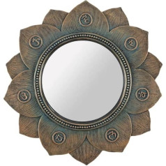 kažkas kitokio CK_14831 Sieninis veidrodis Lotoso gėlė Čakra Bronza H21 W 21 x D 1,5 cm Pakuotė 1 vnt.