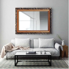 Zalena Verde 50 x 70 cm rėmo sieninis veidrodis Dizaino veidrodis Vonios kambario veidrodis, skirtas namams Svečių vonios kambarys Prieškambaris Prieškambaris Svetainė