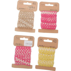 HOODANCOS 12 vnt Pintinė juostelė suknelė Nėriniai apdaila Crafting Burlap juostelė Siuvinėtos dekoratyvinės juostelės Diy juostelės apdaila Siuvimo juostelė Pintinė juostelė Siuvimo reikmenys Nertos nėrinių juostelės Juostelės juostelės 