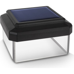 LED saulės lempa, 80x80 mm, apvalus stogas, GB127