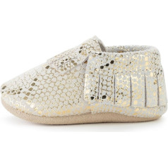 BirdRock Baby Moccasins Minkštas vienintelis odos berniukų ir mergaičių batai vaikams, kūdikiams ir mažyliams (mažas 612 mėnesių US 4, Rattlesnake), mažas 6 12 mėnesių us 4 žr. dydžių lentelę
