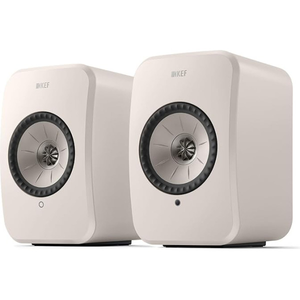 KEF LSX II LT belaidės lentynos garsiakalbiai, akmens baltumo | Muzika | TV ir namų pramogos | Žaidimai | HDMI ARC | USB-C | Bluetooth | AirPlay 2 | Chromecast | Spotify