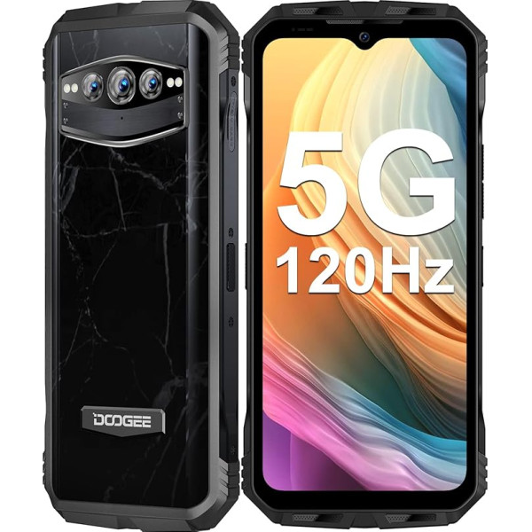 DOOGEE V30T nedūžtantis mobilusis telefonas, 5G 20GB+256GB, 10800mAh/66W, 108MP triguba kamera + naktinis matymas, 6,58