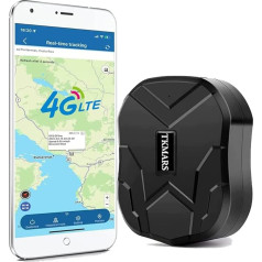TKMARS TK905B 4G GPS įrenginys automobiliui, 10000 mAh baterija, magnetinis, kelių signalų sekimo įrenginys su vietos nustatymu realiuoju laiku, veikia SMS žinute / programėle be ABO (reikalinga SIM kortelė), tinka automobiliui / sunkvežimiui / tr