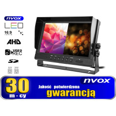 Automobilio monitorius lcd 9 colių ahd 4pin su DVR funkcija 12v 24v
