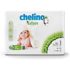 „Chelino Nature“ vaikiškos sauskelnės 3 dydis (4-10 kg), sauskelnės 216