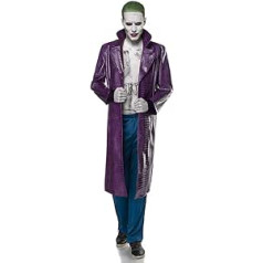 Joker kostiumas Joker Helovinas siaubo filmas TV piktadarys gangsterio vyriškas kostiumas 2 vnt. Karnavalinė arba puošni suknelė., l