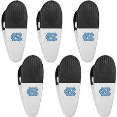 Siskiyou Sports NCAA Šiaurės Karolinos „Tar Heels Chip Clip“ magnetai, 6 vnt. pakuotėje, balta, vieno dydžio