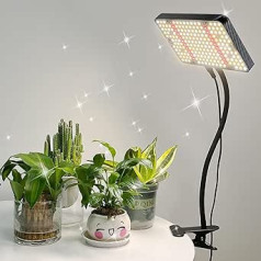 FRGROW augalų lempa LED viso spektro, augalų šviesa kambariniams augalams, UV-IR viso spektro augalų lemputė 200 W, auginimo lempa LED 208 LED, auginimo lempa augalams, Daisy grandinės euro kištukas