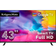 Kruger&Matz 43 colių FHD Google TV DVB-T2/T/C H.265 HEVC televizorius
