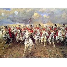 Thompson Scotland Forever Battle Waterloo Painting Unframed Wall Art Print Plakatas Home Decor Premium Scotland Battle Water Painting Wall Namų dekoravimas