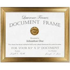 Lawrence Frames 8,5 x 11 nudegusio aukso nuotraukų rėmelis